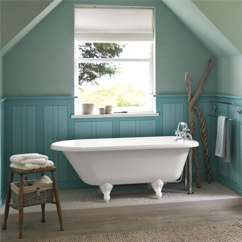 Classical 67 Inch Acrylic Soaking Tubs , Zinc Alloy Claw Foot Freestanding Slipper Tub