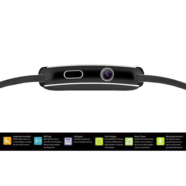X6 MP3 Bluetooth Smart Bracelet Watch With 1.54 Inches Touch 2g Network Mode