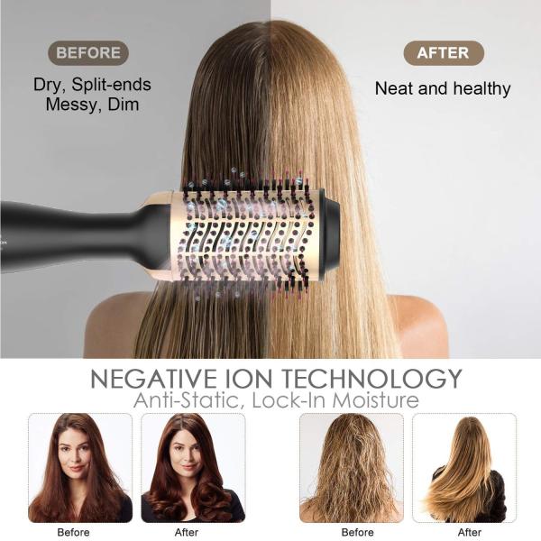 Ionic Hot Hair Brush Dryer , Hair Volumizer Styler For Travel Hotel Salon