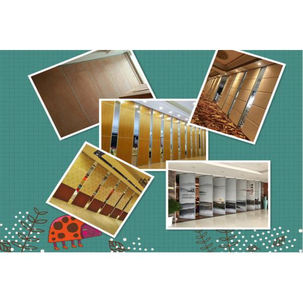 Hotel Moveable Acoustic Wooden Hanging Folding Partition Walls Interior Decoration