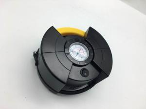 China DC12V Car Air Inflator Compressor With Gauge For Different Tires , Black And Yellow Color on sale