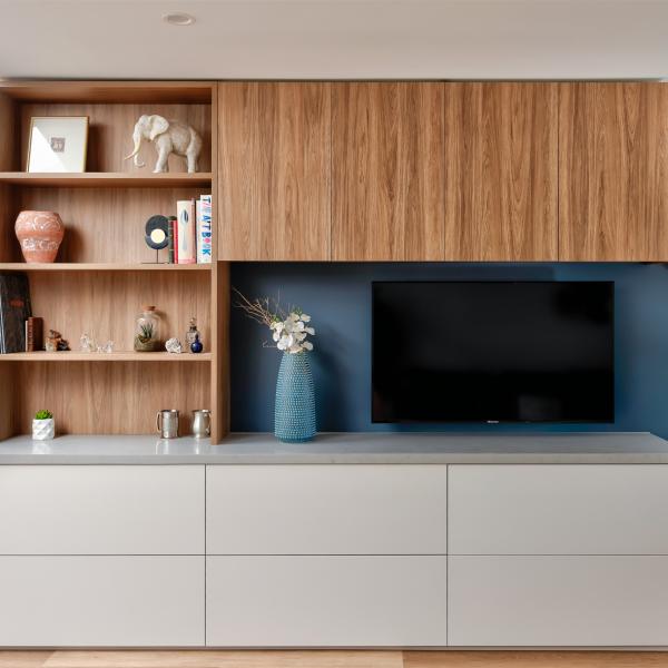 Modern Living Room Melamine TV Cabinet Furniture Modular Wooden TV Cabinet