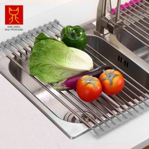 304 Stainless Steel 45X15cm Kitchen Vegetable Rack