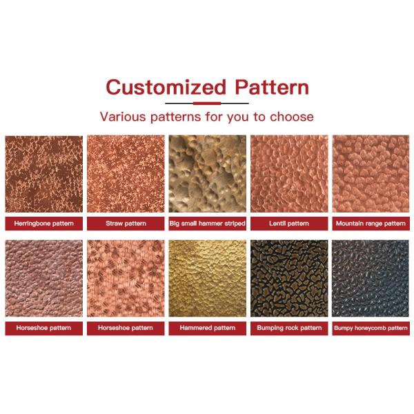 Custom Designs DIY Textured Hammered Metal Sheet Handcrafted Hammered Stainless Steel Sheet