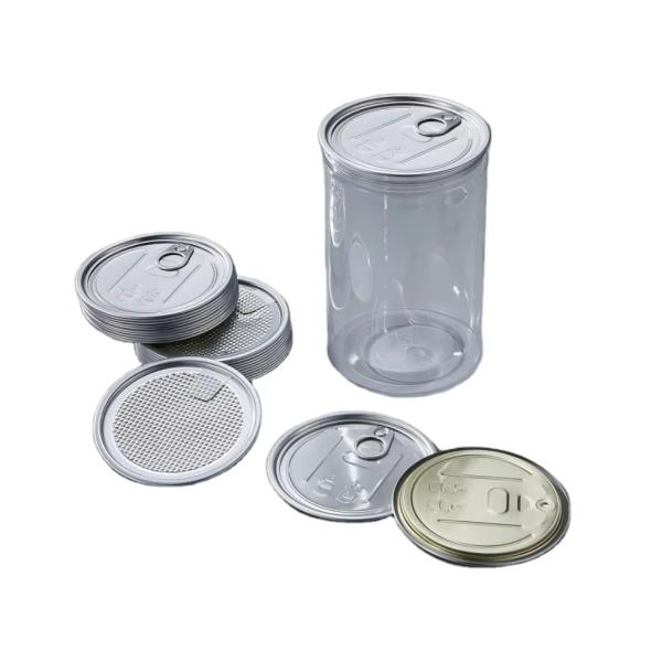 Customized Silver Color Aluminum Easy Open End Peel Off Lids For Food Storage Can