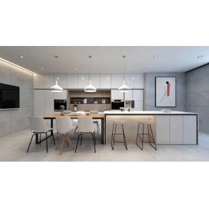 Cheap White PET modern kitchen cabinet wholesale