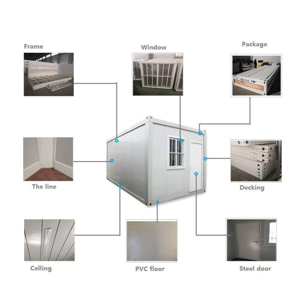 2.9M Height Prefab Container House Flat Pack Modular Shipping Container Hospital