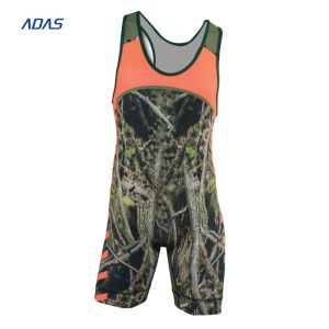 Cheap Polyester Spandex Custom Youth Wrestling Doublet Uniform Sleeveless Jockstrap wholesale