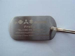 Cheap Brush nickel metal dog tag with etched text logo, brushed nickel dog collar tags, wholesale