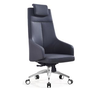 China Tilting Cowhide Executive Leather Office Chair High Density on sale