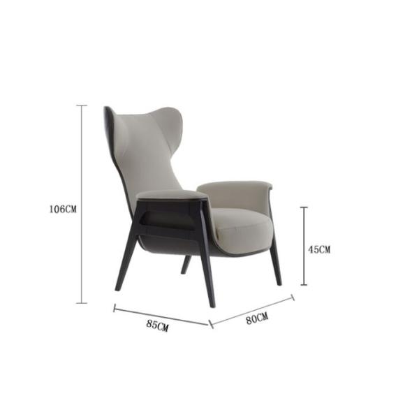 Modern Design Dining Room Furniture high back Leather Arm Chair Luxury Accent Chair