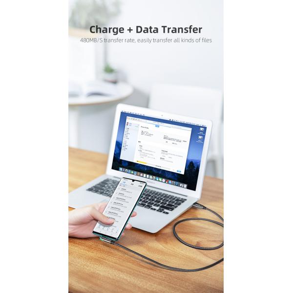 Quick Charge Type C Cable 5A Max USB Type C Cable 0.5M 1M 2M