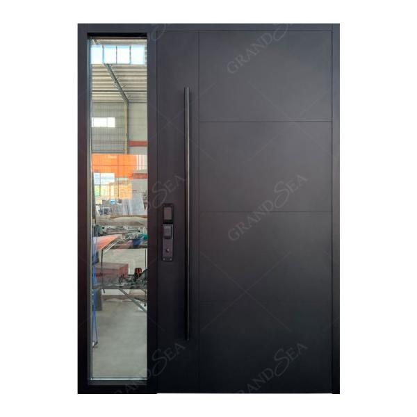 Invisible Hinge Aluminum Glass Pivot Door American Style Entrance Door Security Door
