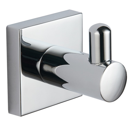 Modern Square 8 Piece Bathroom Hardware Accessories Set Matte Black Chrome