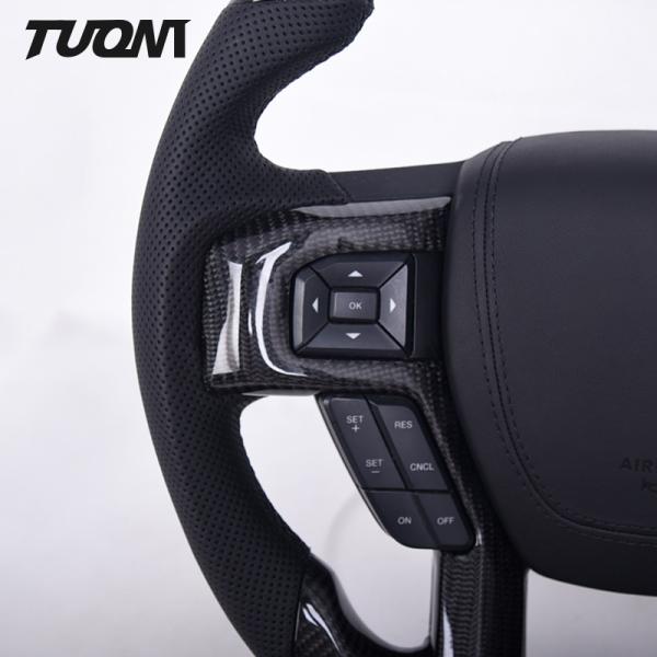 Custom Carbon Fiber Black Perforated Leather Steering Wheel Ford F150 Raptor
