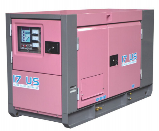 15kw-32kw Pink Grey Diesel Generator Sets Canopy Generator Set for Outdoor Events 1 Year Warranty