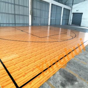 Wood Looking Plastic Basketball Court Tiles Wooden Maple Basketball Court