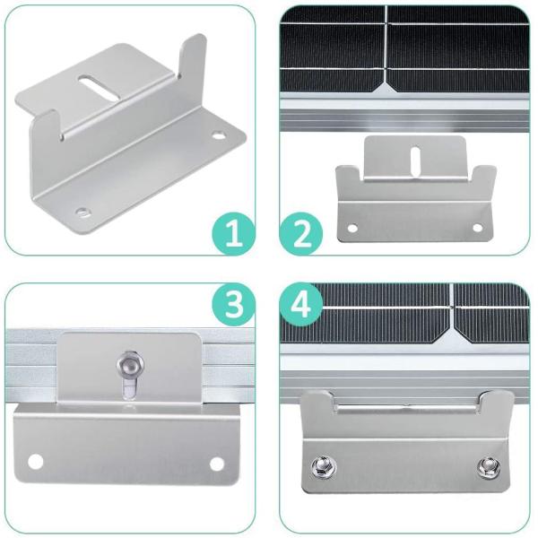 Triangle Bracket Solar Panel Mounting Z Brackets for RV Boat Roof Off-Grid Installation