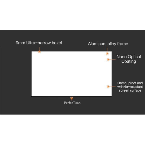 Nano Coated HD Projection Screens 170 Degree Wall Mounted Projection Screens White