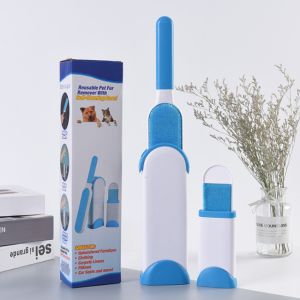 ABS Plastic Pet Hair Remover Brush With Self Cleaning Base