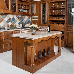 Cheap Plywood OEM E0E1 Solid Wood Kitchen Cabinets wholesale