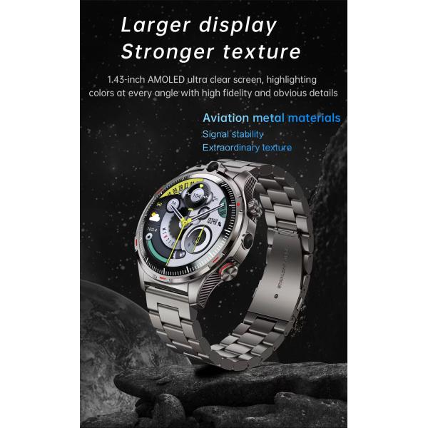 LW12 4G Smart Watch 1.43" AMOLED 720mAh Android 8.1