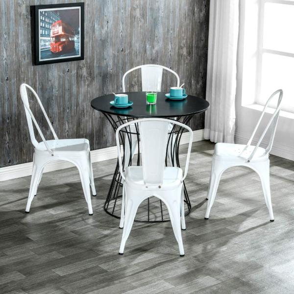 Metal Kitchen Stackable Metal Restaurant Chairs , Restaurant Stacking Chairs
