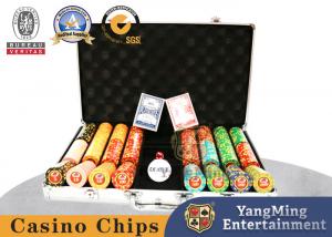 China Customized 600 Pieces Club Chips Texas Poker Table Game Chips Set Aluminum Alloy Box on sale