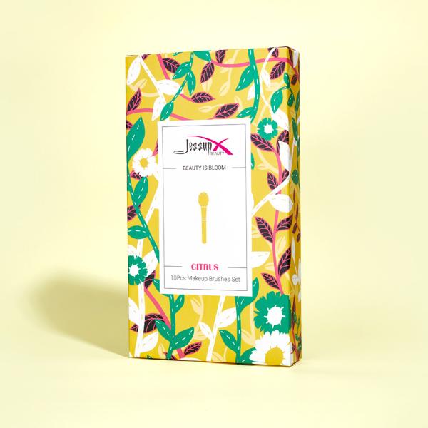 birch wood Basic Makeup Brushes Set Vegan Brush Set with 21cmx11cm Bag