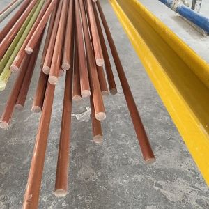 China Antiwear 24mm Plastic Coated FRP Rods Bendable Pultruded Fiberglass Rod on sale