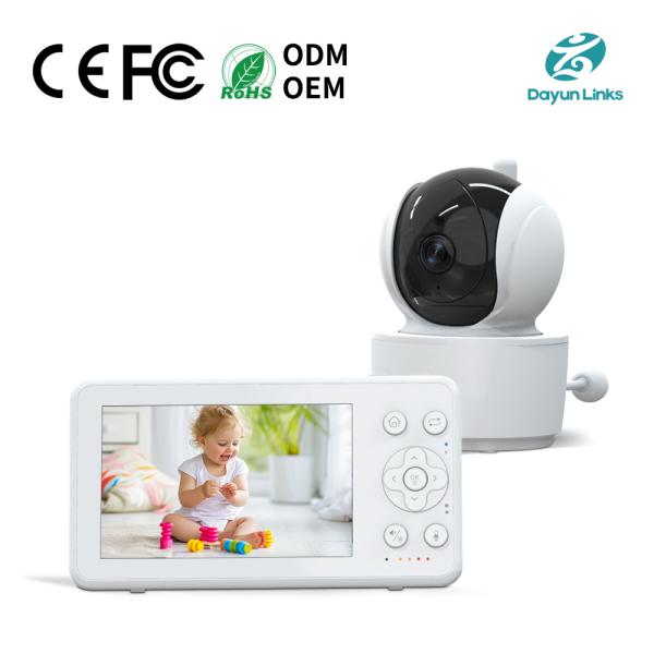2.4GHz FHSS Wireless Infant Camera Monitor Video Babyphone with Voice Detection Alarm Mode and Wireless Transmission Way