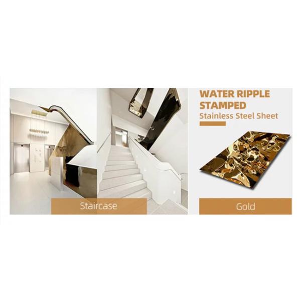 PVD Ti Coating Colored Stamped Stainless Steel Sheet Wall Panel