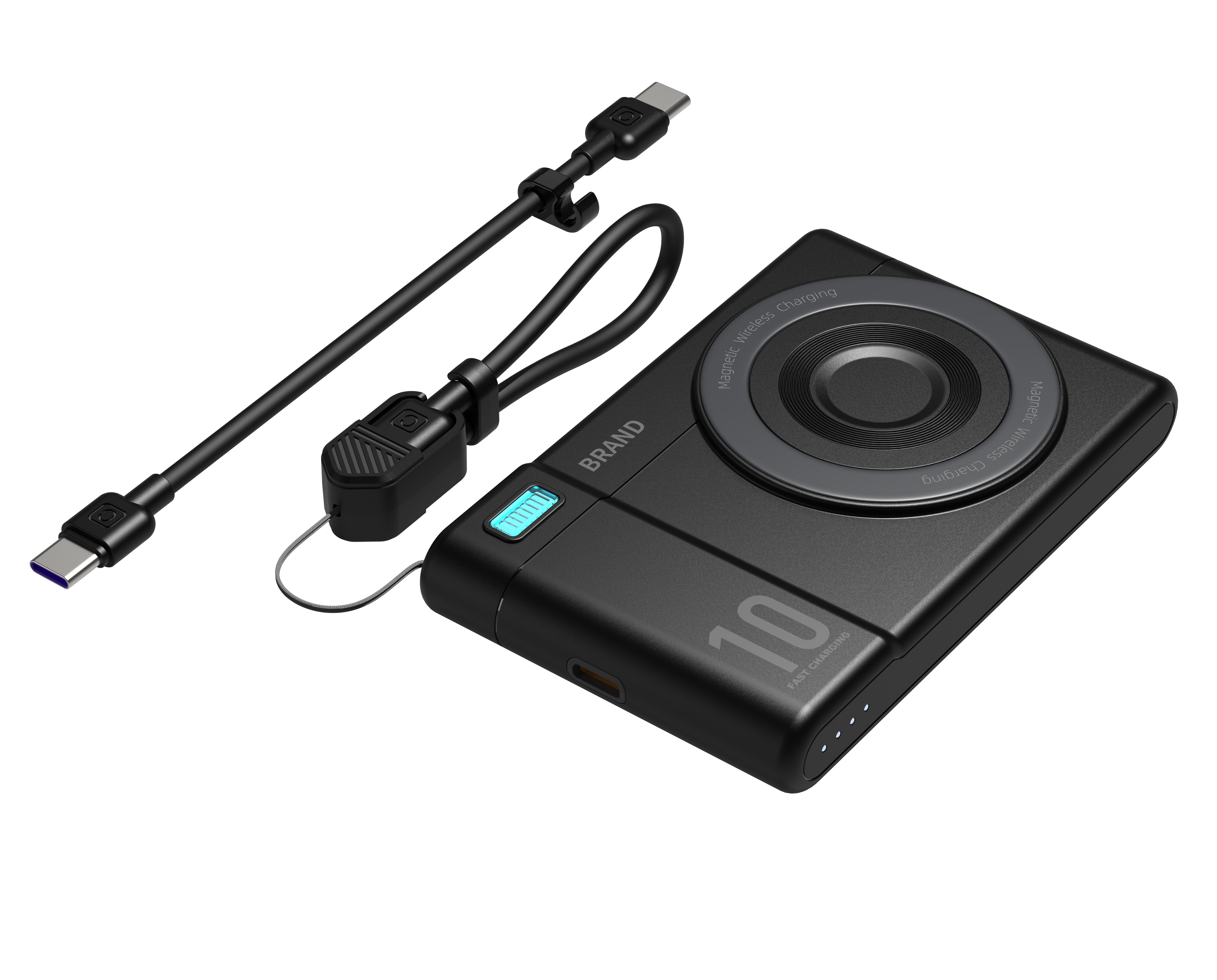 Buy cheap 3W Magnetic iWatch Charging Power Bank 10000mAh Black from wholesalers