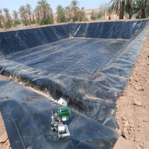 China Raw Material 100% Virgin HDPE Geomembrane for Fish Shrimp Farm Pond Liner Wantong on sale