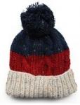 Yiwu Custom Striped Wholesale Crochet Beanie Knitted Pom Pom Beanie Hats Caps