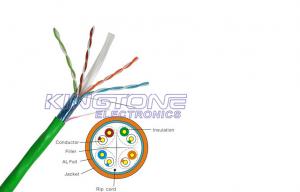 China 23 AWG FTP CAT 6A Network Cable with PVC Jacket , High Speed Networking Cable on sale