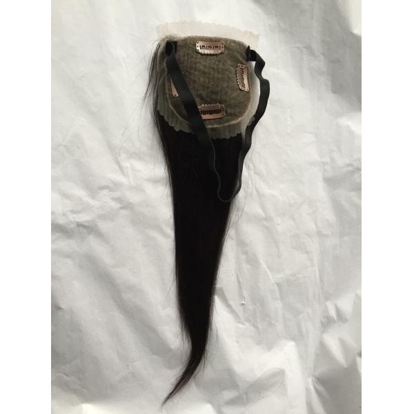 Wholesale Silky Straight Indian Remy Hair Lace Closure With Clips