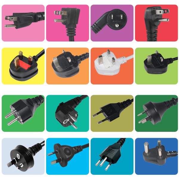 Black Reel Angle Connector H05vv F Plug Iec C13 Iecc14 Male To Female Y Splitter Cable Power Extension Cord