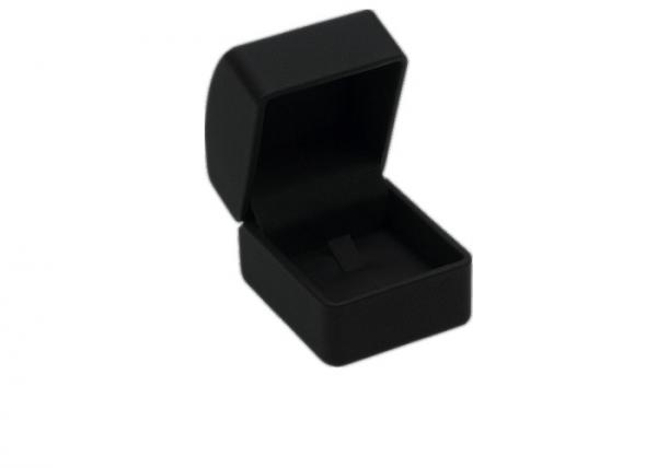 Quality Screen Printing Leather Jewelry Box , Black Jewelry Boxes For Rings Only for sale