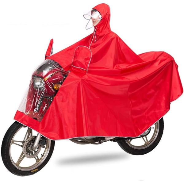 Unisex Adult Rain Poncho Outdoors Bike Ebike Motorcycle Scooter Cycling Jacket Raincoat Hooded Cape, Purple, 6XL