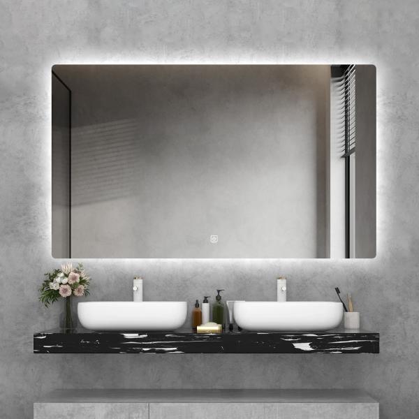 Anti-fog Smart Touch Switch Bathroom Modern Wall Led Mirror