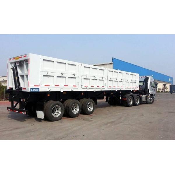 3 Axle CIMC Drop Side Gravel 30T Tipper Semi Trailer