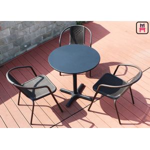Square/ Round Outdoor Restaurant Tables Carbon Steel Weatherproof Patio