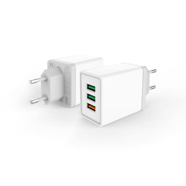 USB 3 Ports QC3.0 Universal 30w Wall Charger Adapter