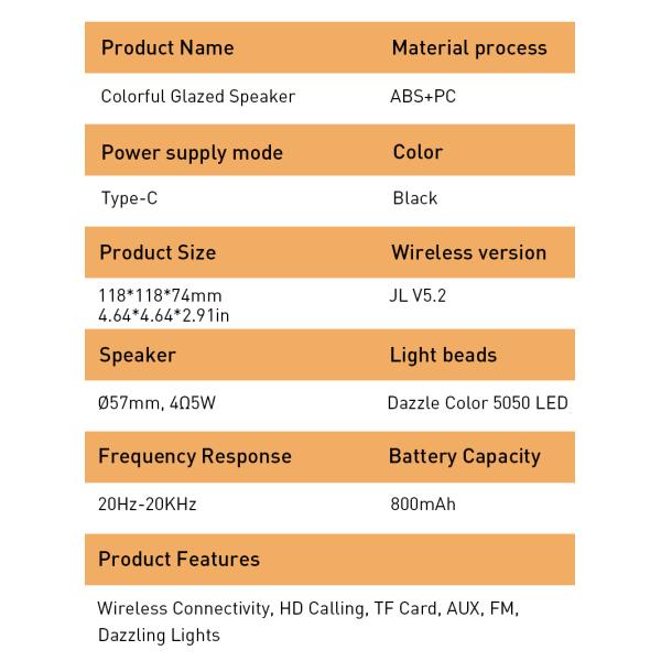 Portable Mini Blue Tooth Speaker With RGB Light Your Ultimate Outdoor Music Solution