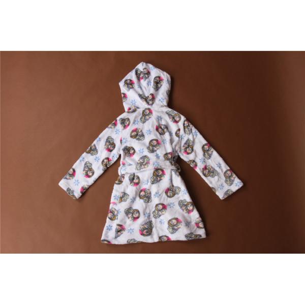 Cute Printed Childrens Towelling Bathrobe Soft Touch Bath Gown For Kids