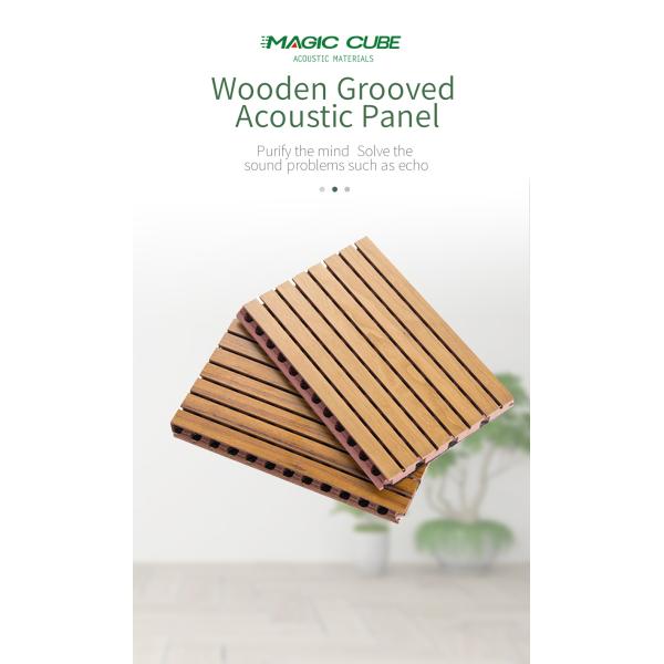 MASTER ACOUSTIC Groove Wall Varnish Veneer Wooden Painted Slot Board Decorative Acoustic Grooved Panel