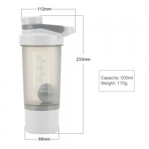 China 500 Ml Thermos Travel Tumbler 16 Oz Gym Sports Plastic Protien Shaker Bottle Protein Shake Cup on sale