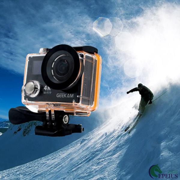 Compact 2 Inch Dual Screen 4k Waterproof Action Video Camera K8 360VR 170 Degree