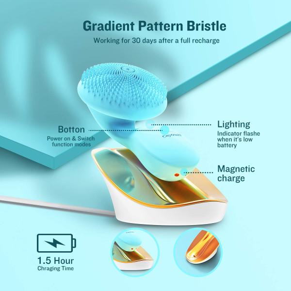 Portable ultrasonic mini Deep Electric Silicone Facial Cleansing Brush